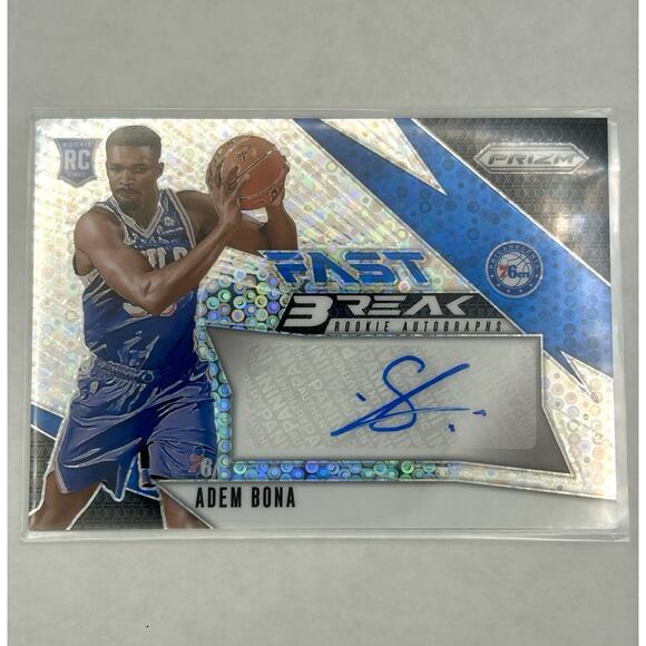 2024-25 Prizm Fast Break Silver Disco Exclusive Adem Bona RC Auto - Picture 1 of 2